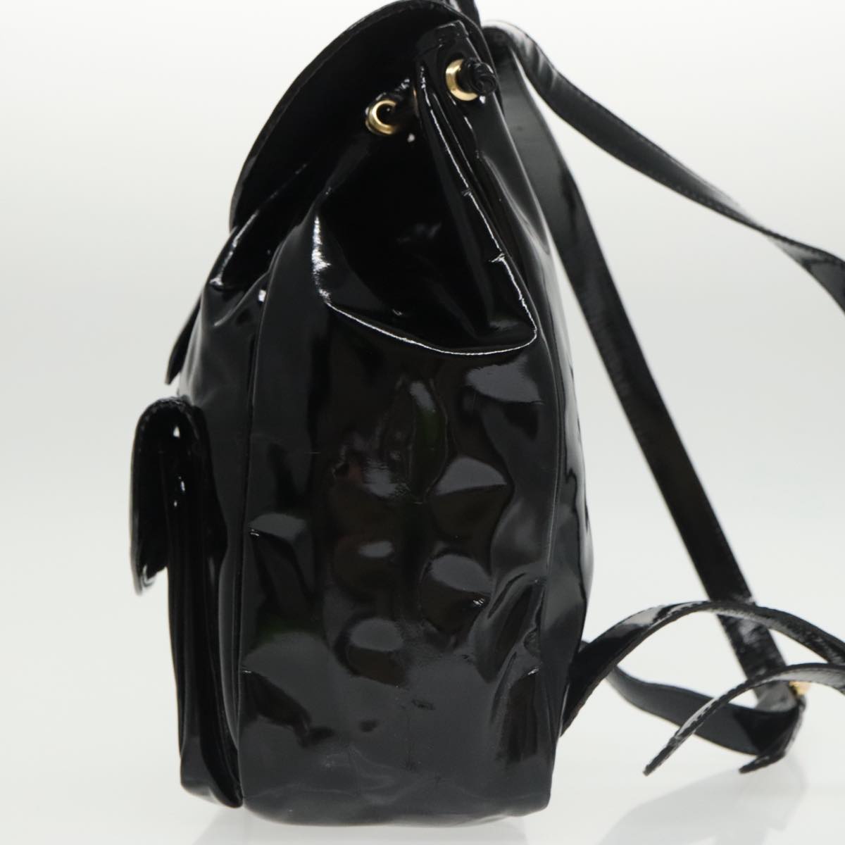 Luxury Bottega Veneta  Patent Leather Backpack Bag ()