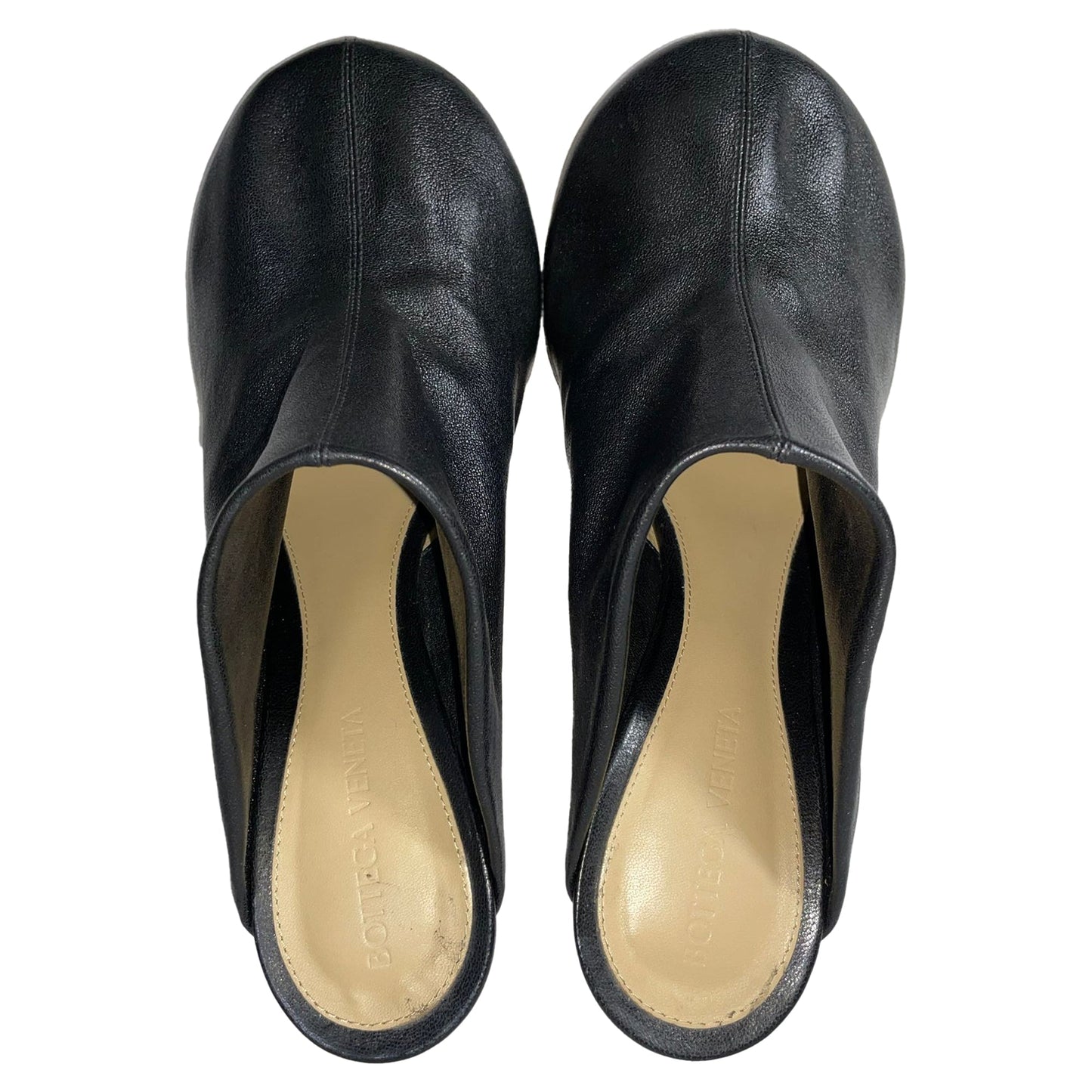Luxury Bottega Veneta Dot Sock Mules in Black Leather