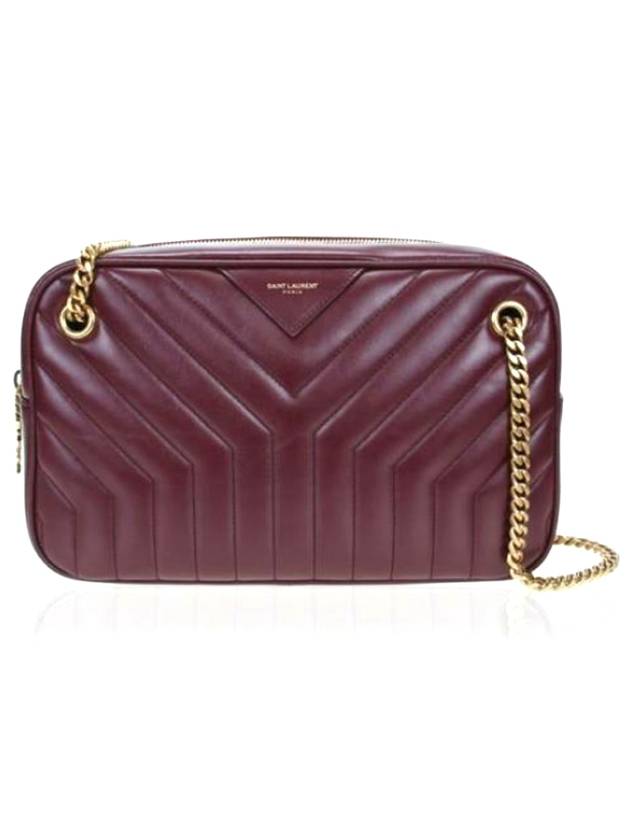 Luxury Saint Laurent Joan Camera Shoulder Bag Burgundy