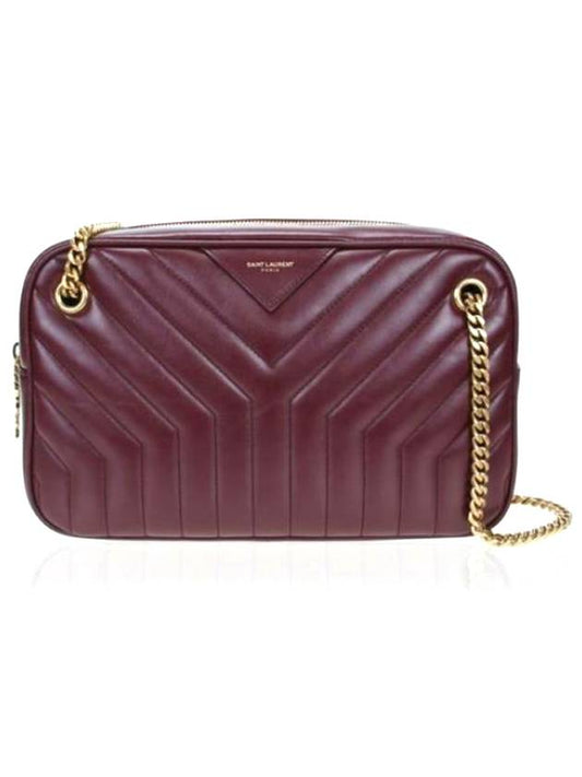 Luxury Saint Laurent Joan Camera Shoulder Bag Burgundy
