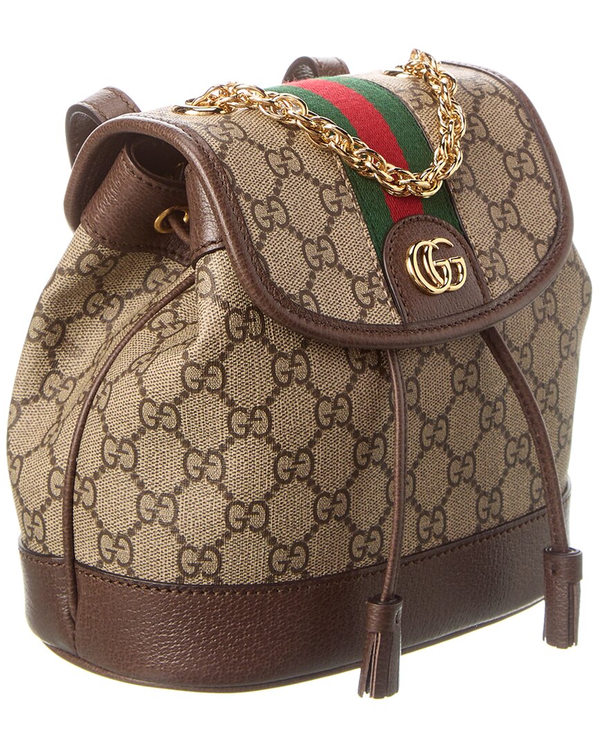 Luxury Gucci Trending 2025 Ophidia Mini GG Supreme Canvas & Leather Backpack
