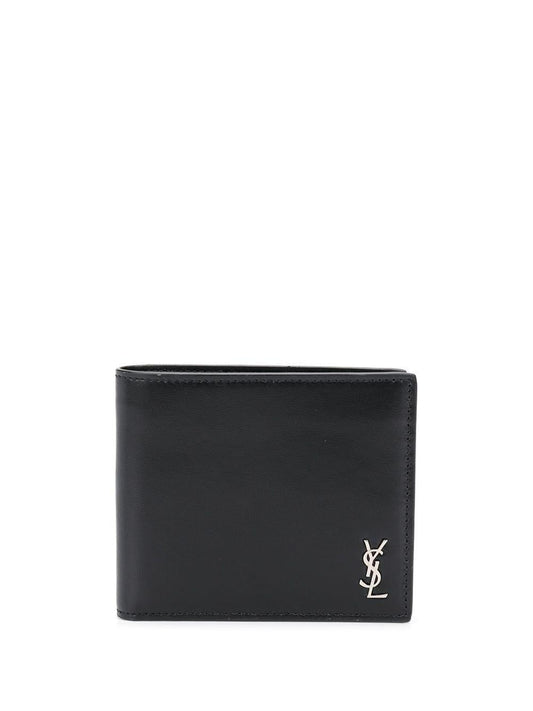 Luxury Saint Laurent Men's Small Monogram Wallet in Black | 6077271JB0E
