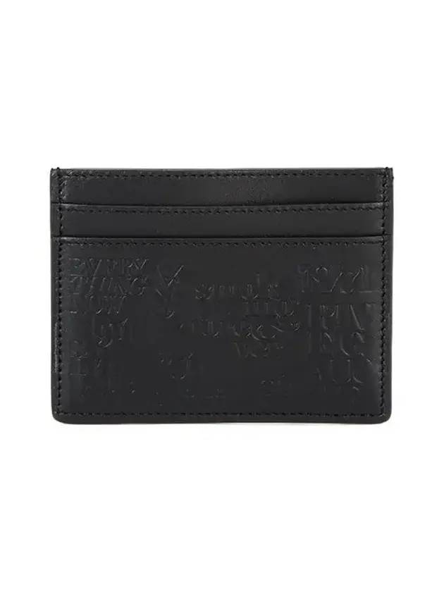 Luxury Saint Laurent Logo Lettering Card Wallet Black