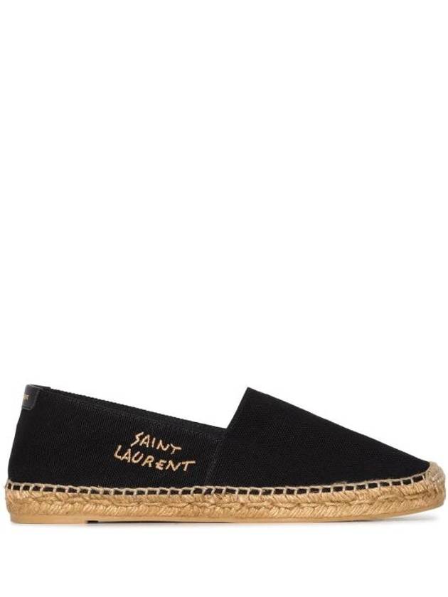 Luxury Saint Laurent Women's Monogram Espadrilles Black