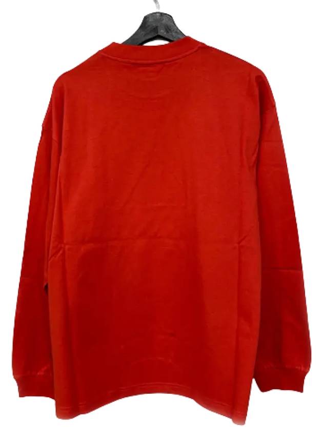 Luxury Balenciaga Logo Cotton Sweatshirt Red