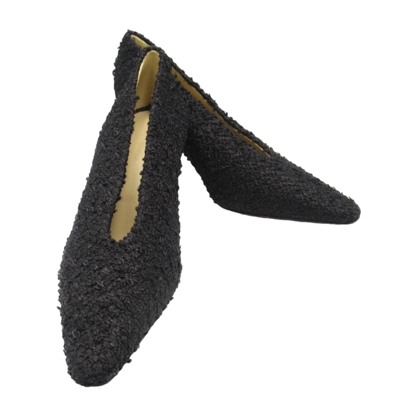 Luxury Bottega Veneta Almond Tweed Pumps
