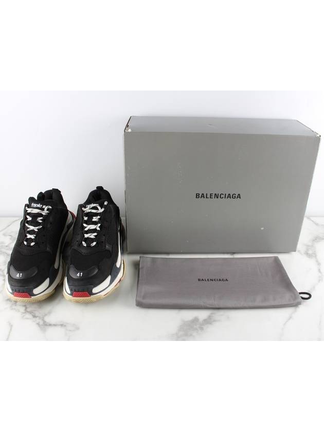 Luxury Balenciaga Triple S Black Red 41 Domestic 260