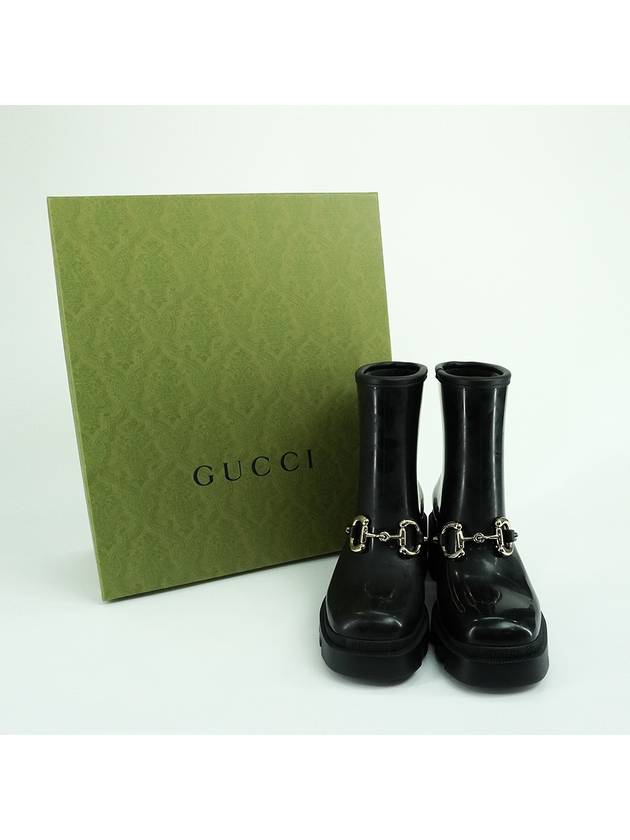 Luxury Gucci Trending 2025 Women's Horsebit Ankle Chelsea Boots Black