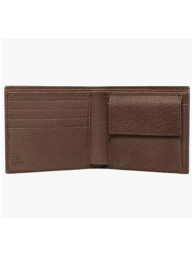 Luxury Gucci Trending 2025 Ophidia GG Supreme Canvas Coin Half Wallet Beige