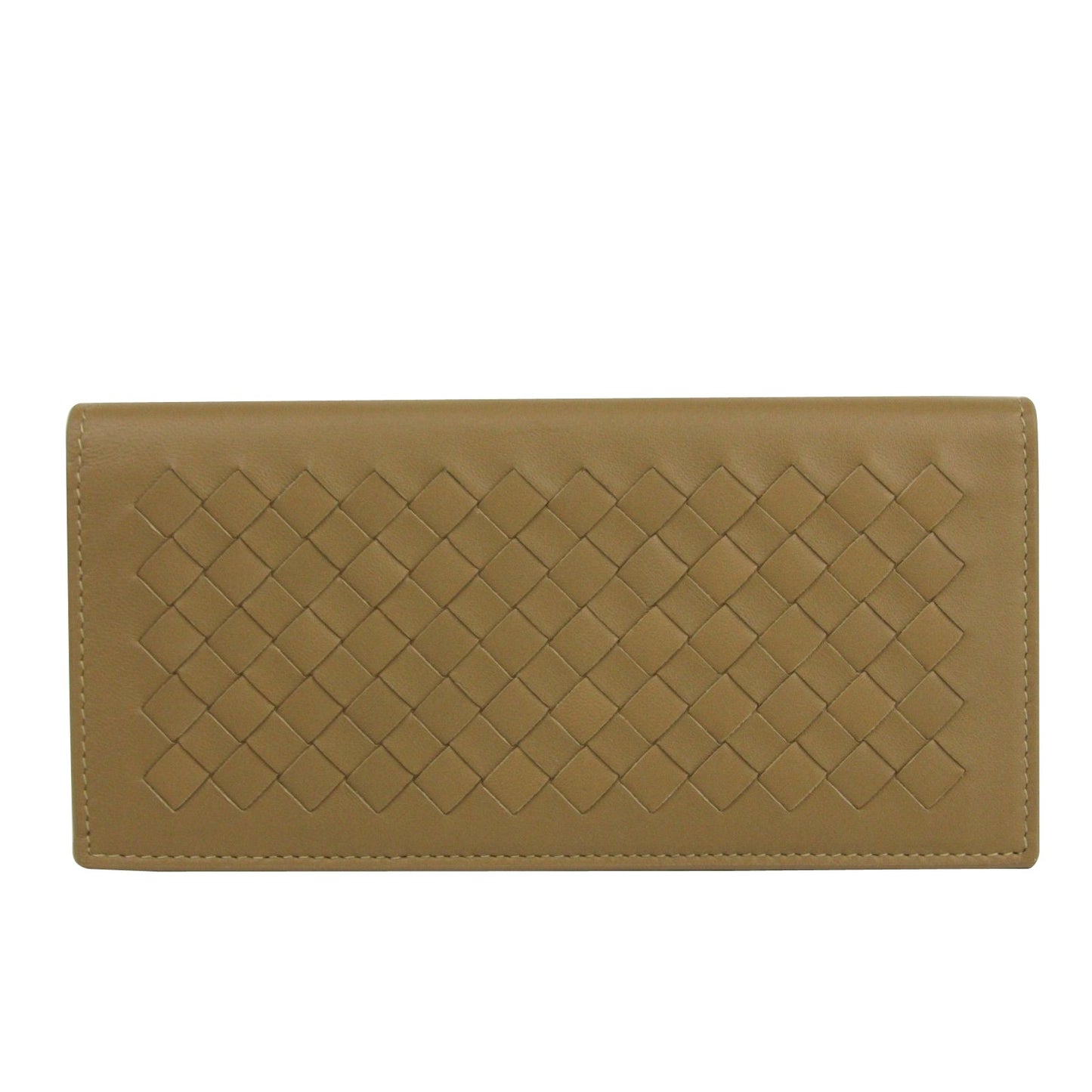 Luxury Bottega Veneta Men's Woven Leather Long Bifold Wallet