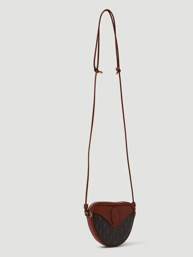 Luxury Saint Laurent Le Monogram Canvas Coir Coin Cross Bag Brown