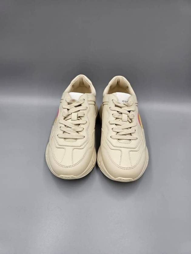 Luxury Gucci Trending 2025 Rhyton Heart Low Top Sneakers Ivory