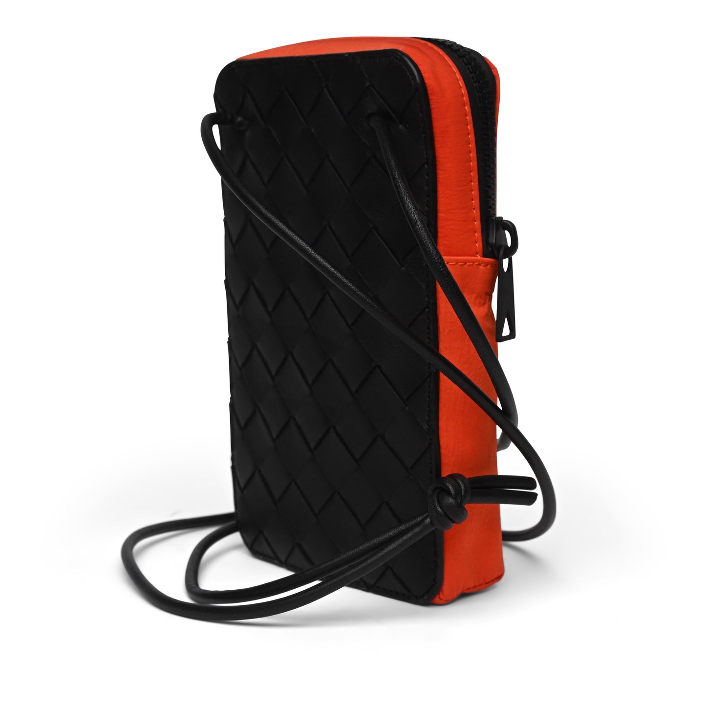 Luxury Bottega Veneta Intrecciato Orange Shoulder Bag