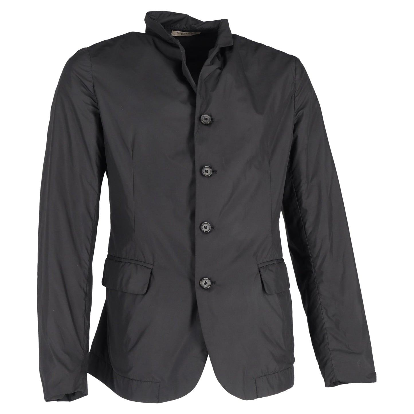 Luxury Bottega Veneta Single-Breasted Blazer in Black Nylon