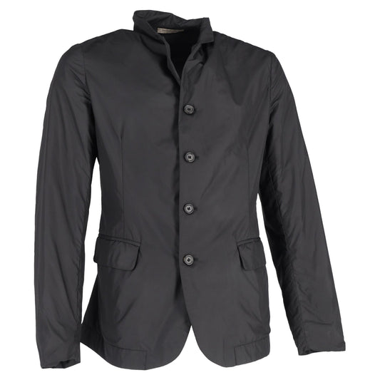 Luxury Bottega Veneta Single-Breasted Blazer in Black Nylon