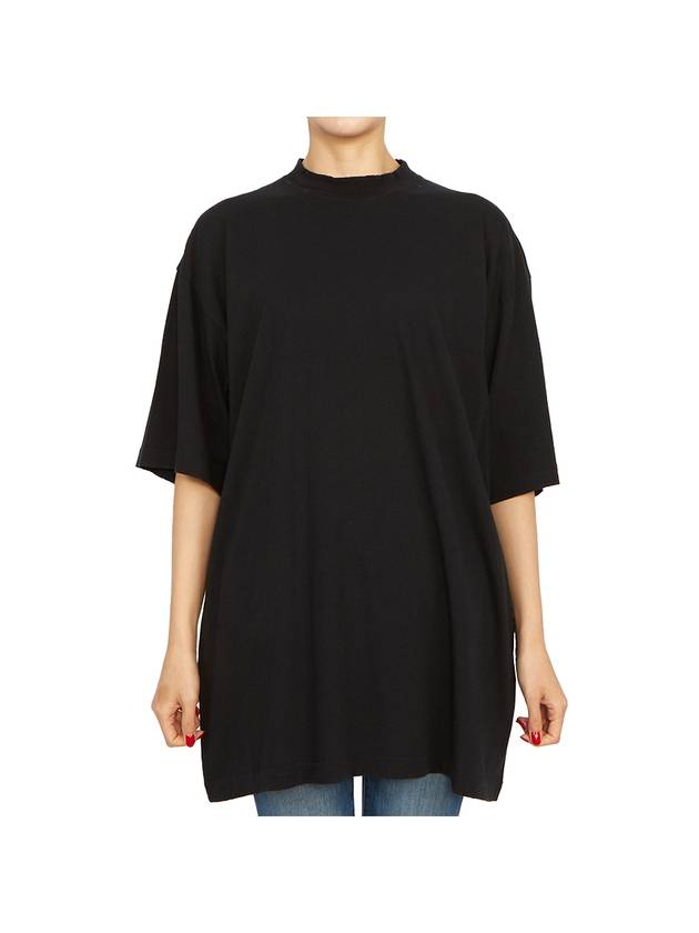 Luxury Balenciaga WoMen's Cotton Short Sleeve T-Shirt Black