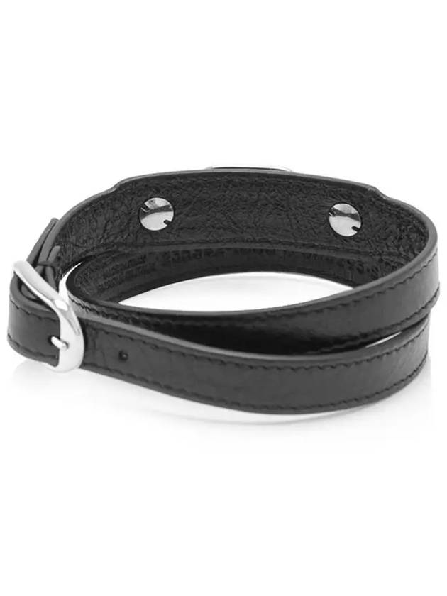 Luxury Balenciaga Classic Triple Tour Bracelet Black