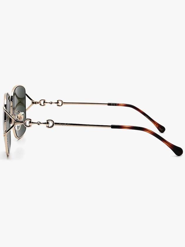 Luxury Gucci Trending 2025 Eyewear Square Metal Sunglasses Gold