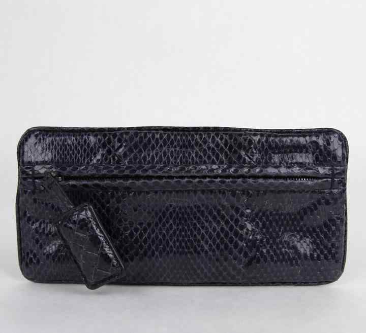 Luxury Bottega Veneta  Python Clutch Evening Bag