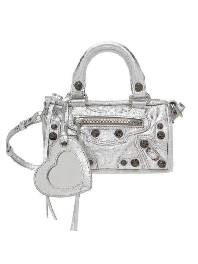 Luxury Balenciaga Le Cagole Nano Tote Bag Silver