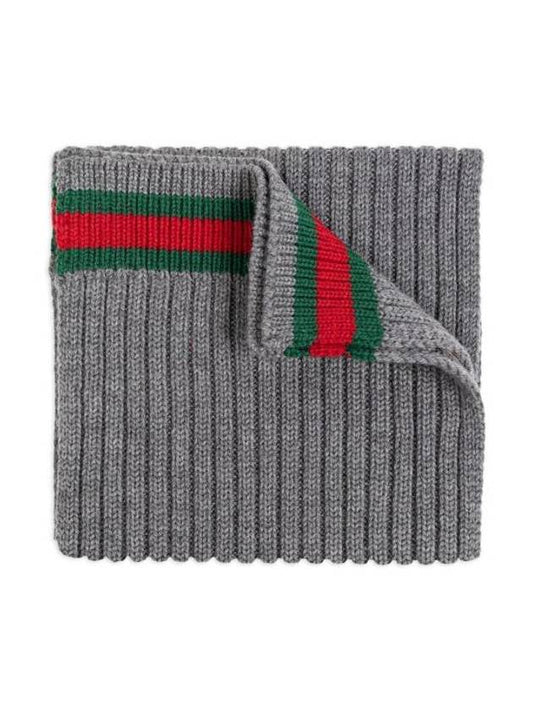 Luxury Gucci Trending 2025 Kids Neck Warmer Muffler Scarf 792705 4K206 1266 GRAPHITE DARK GREEN