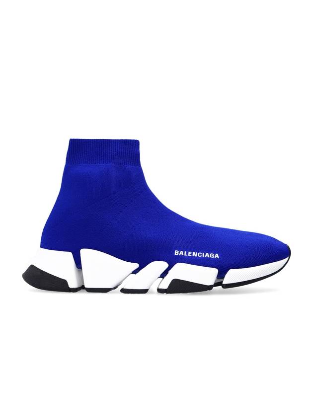 Luxury Balenciaga Speed 2.0 High Top Sneakers Blue