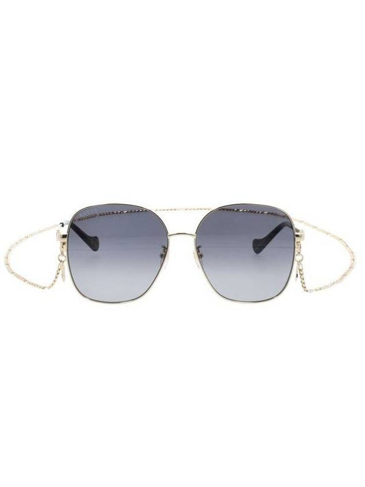 Luxury Gucci Trending 2025 Eyewear Low Nose Bridge Fit Sunglasses Gold Grey