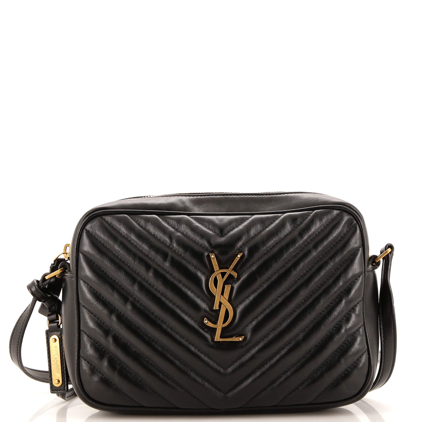 Luxury Saint Laurent Lou Camera Bag Matelasse Chevron Leather Small