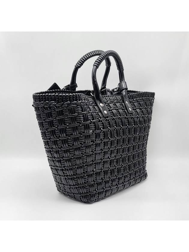 Luxury Balenciaga Bistro Strap Basket Small Tote Bag Black