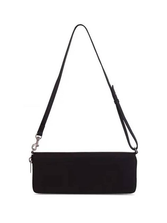 Luxury Balenciaga Leash Strap Leather Clutch Bag Black