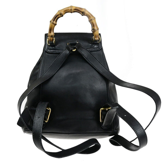 Luxury Gucci Trending 2025 Bamboo  Leather Backpack Bag ()