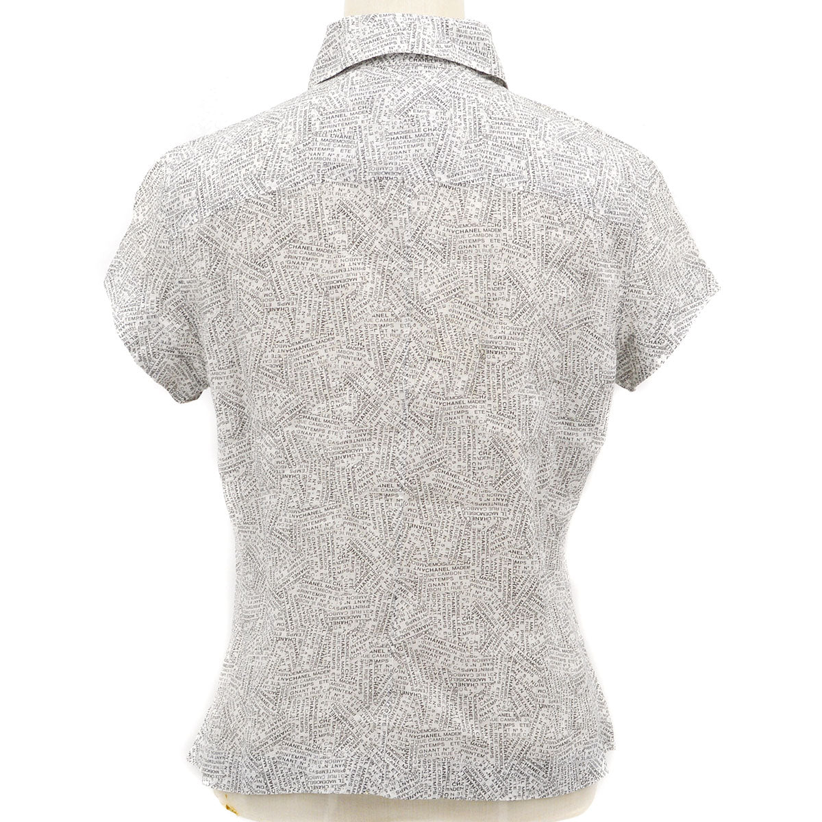 Luxury Chanel 1999 Spring Rue Cambon print shirt #38