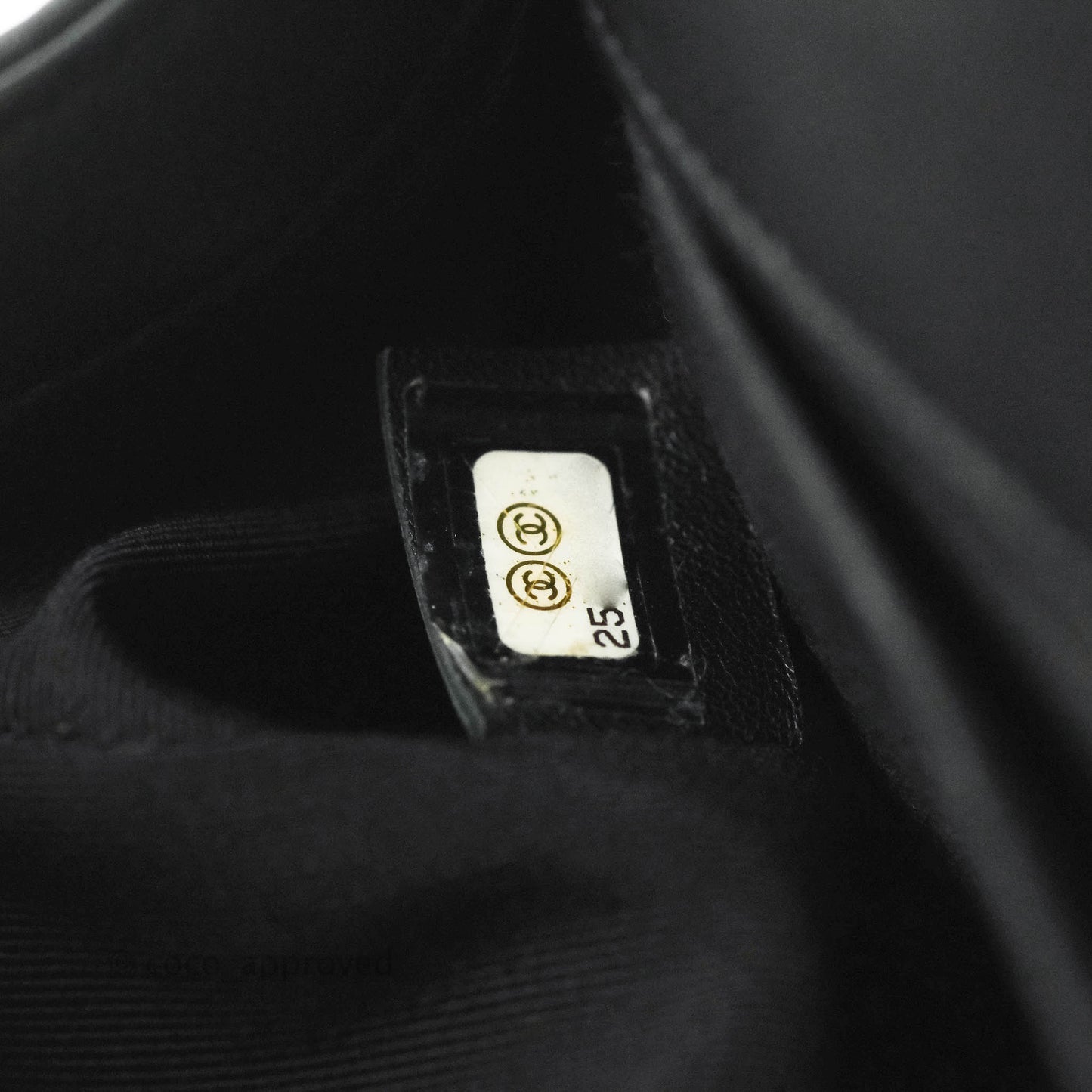 Chanel Medium Chevron Boy Black Calfskin Aged Gold Hardware