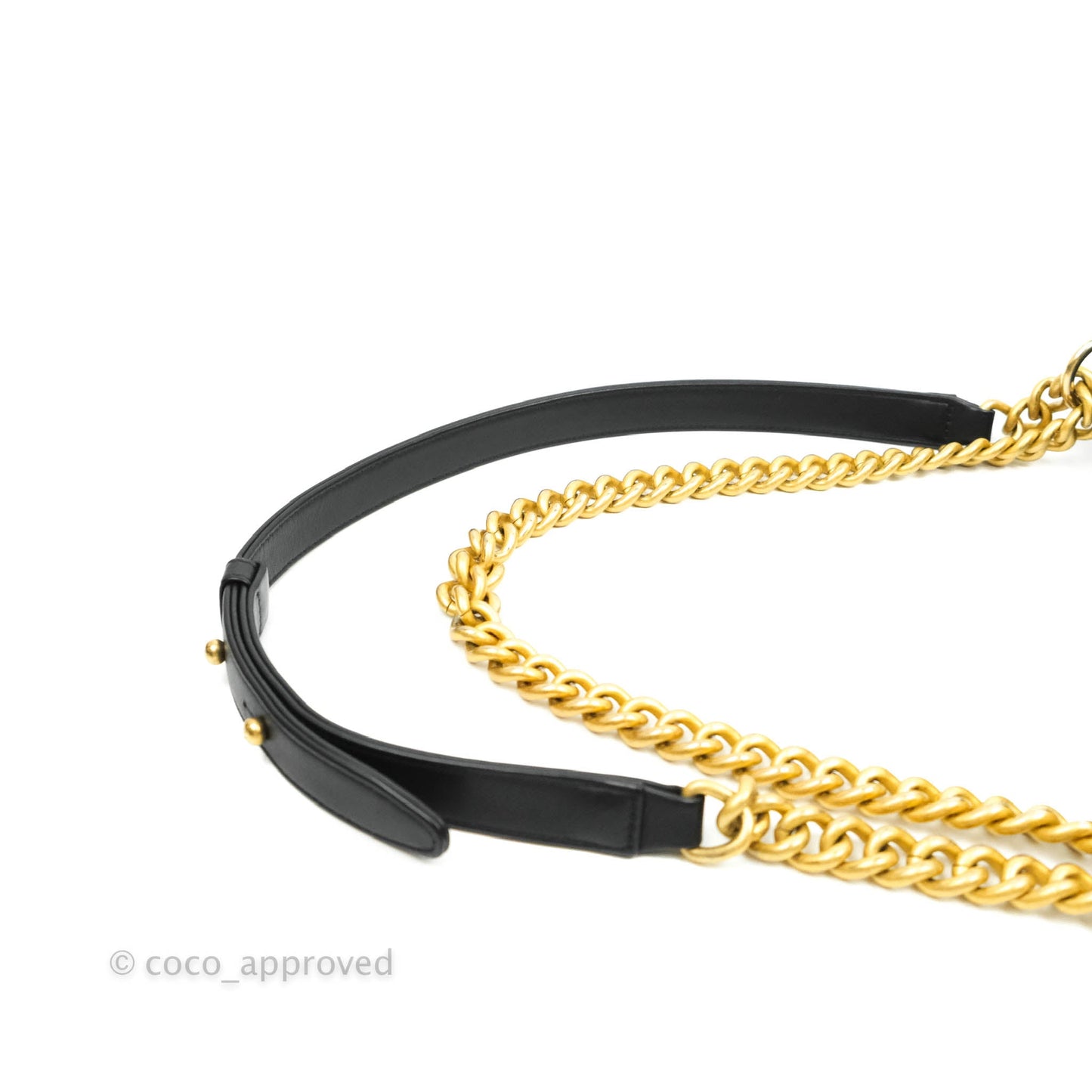 Chanel Medium Chevron Boy Black Calfskin Aged Gold Hardware