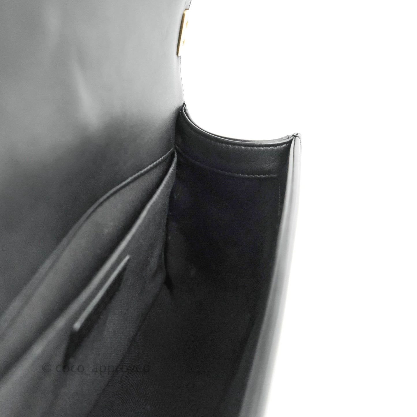 Chanel Medium Chevron Boy Black Calfskin Aged Gold Hardware