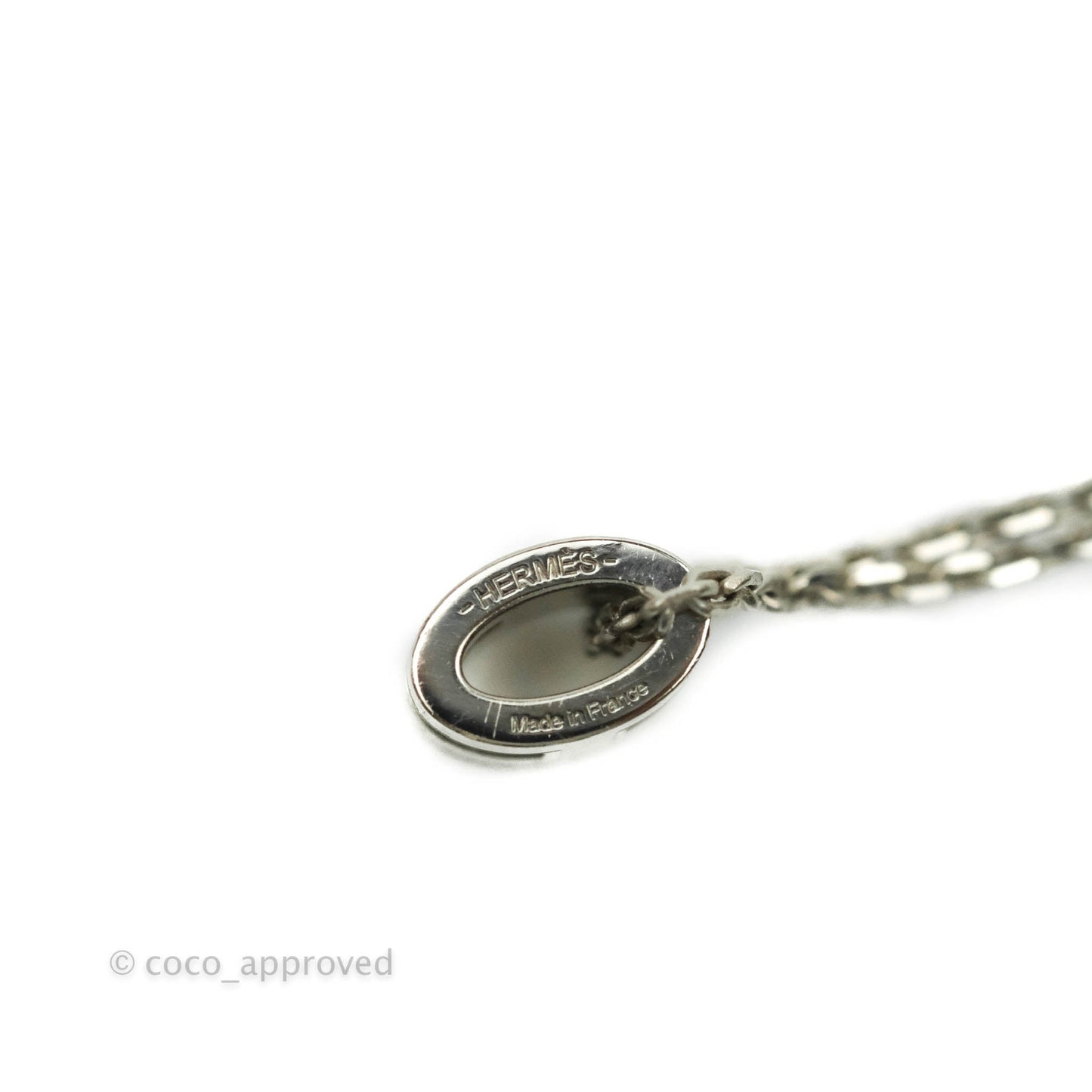 Hermès Mini Pop H Marron Glace Pendant Necklace Palladium Hardware