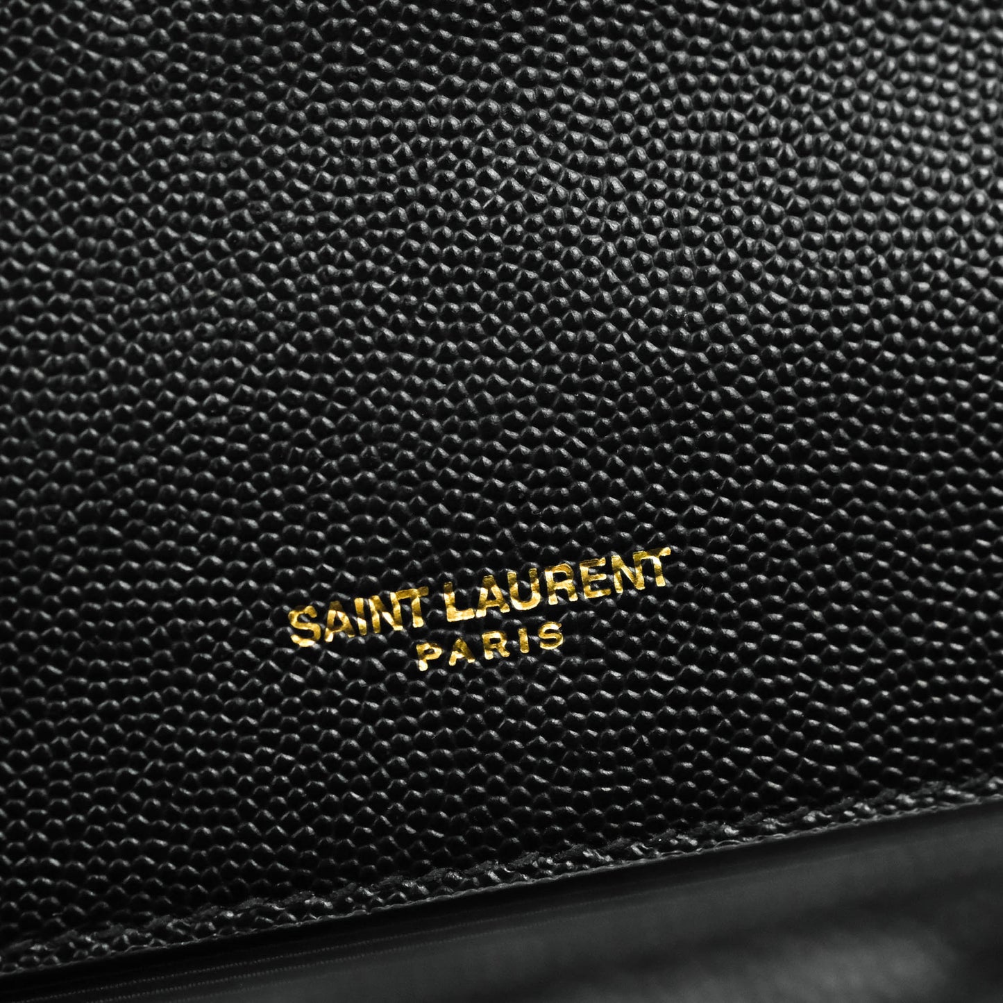 Saint Laurent Envelope Medium Black Caviar Gold Hardware