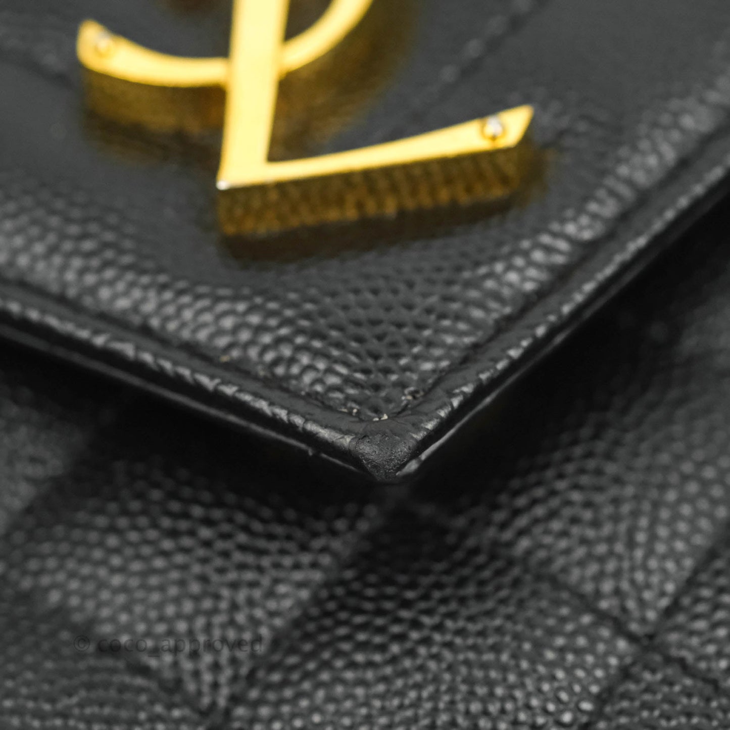 Saint Laurent Envelope Medium Black Caviar Gold Hardware