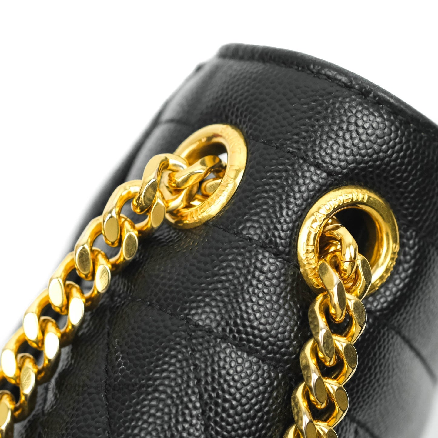 Saint Laurent Envelope Medium Black Caviar Gold Hardware