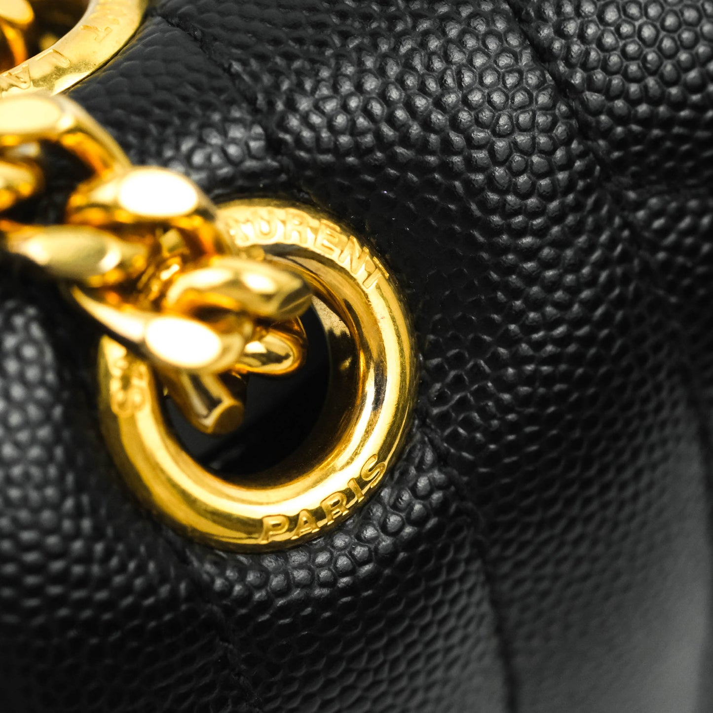 Saint Laurent Envelope Medium Black Caviar Gold Hardware