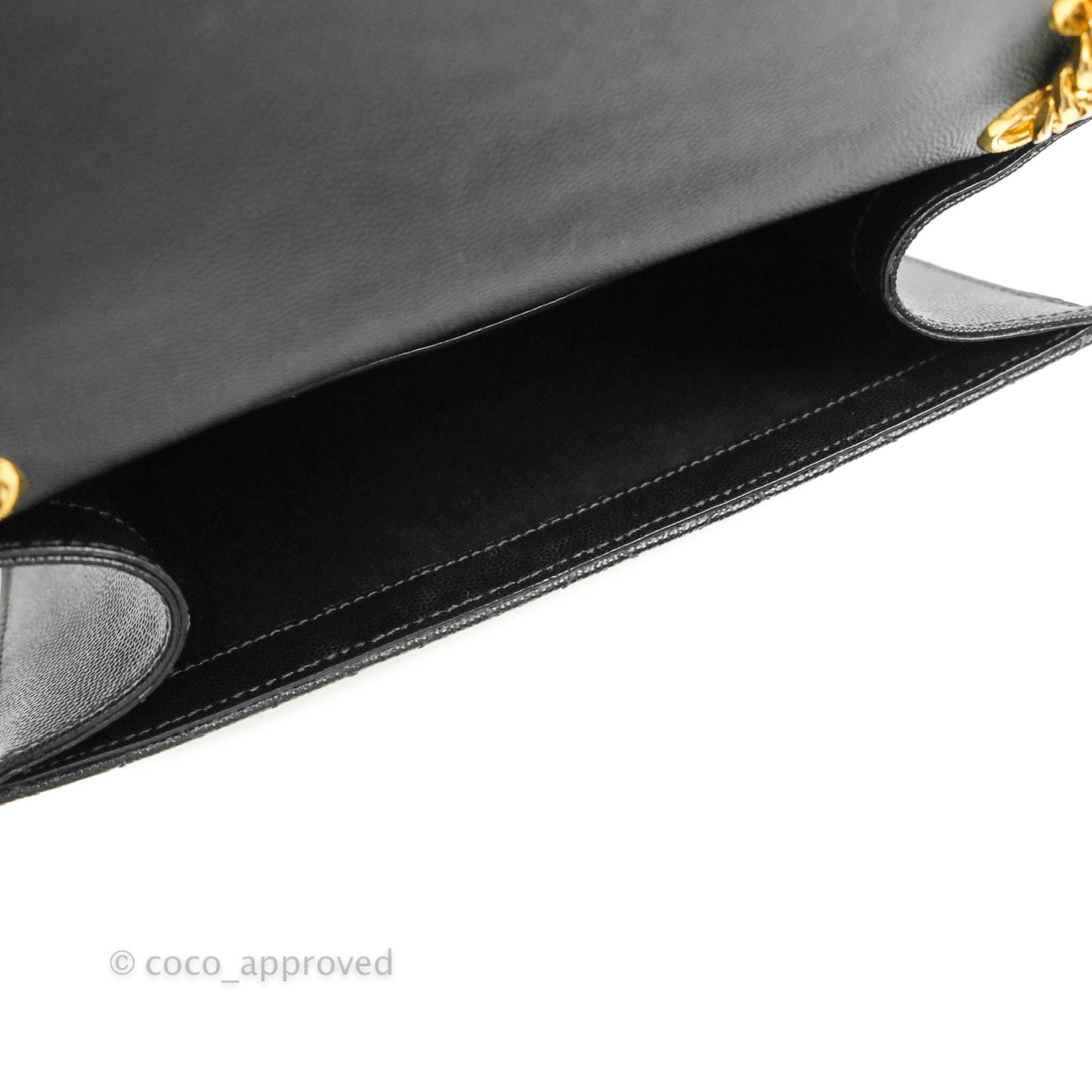 Saint Laurent Envelope Medium Black Caviar Gold Hardware