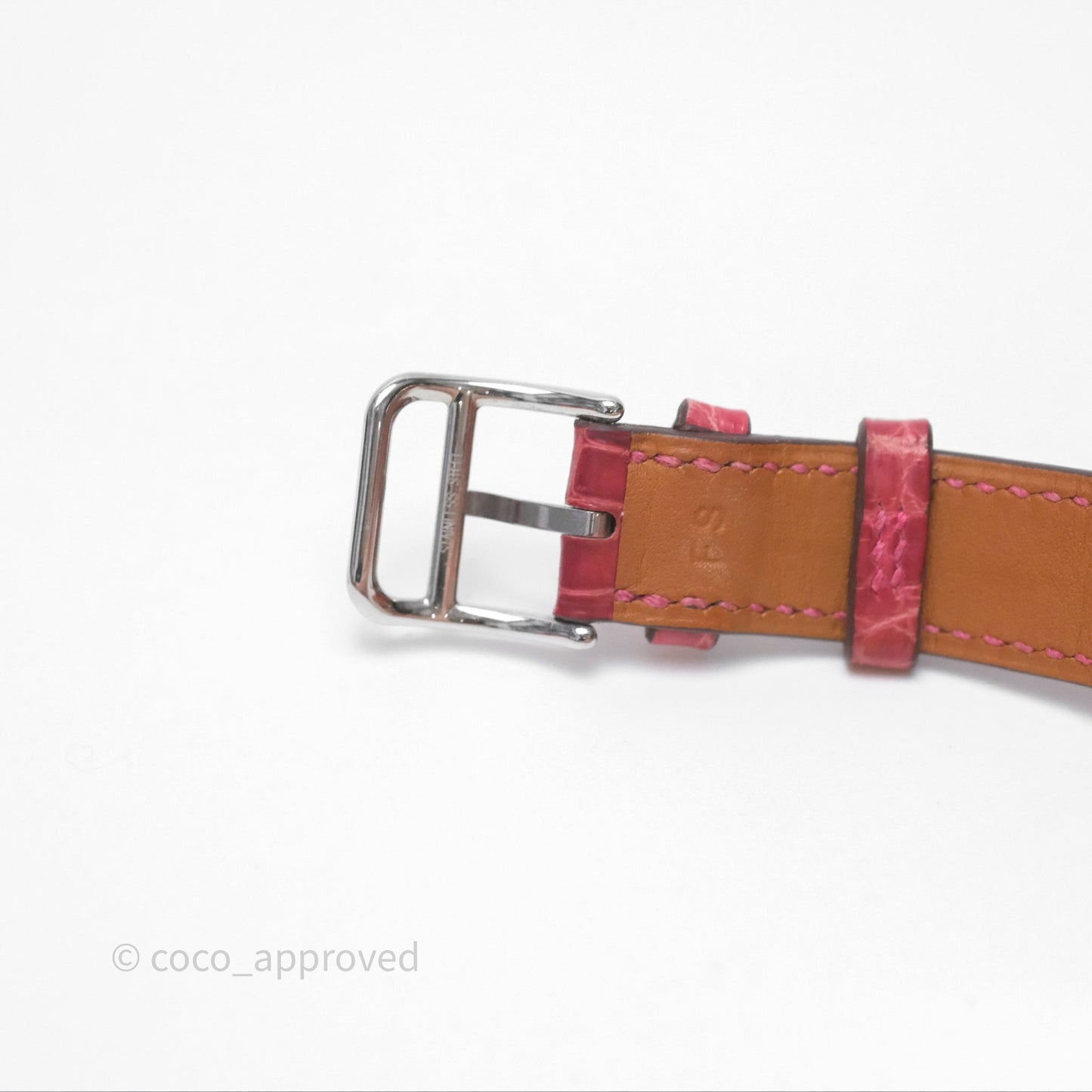 Hermès Heure H Watch Diamond Red Alligator Palladium Hardware