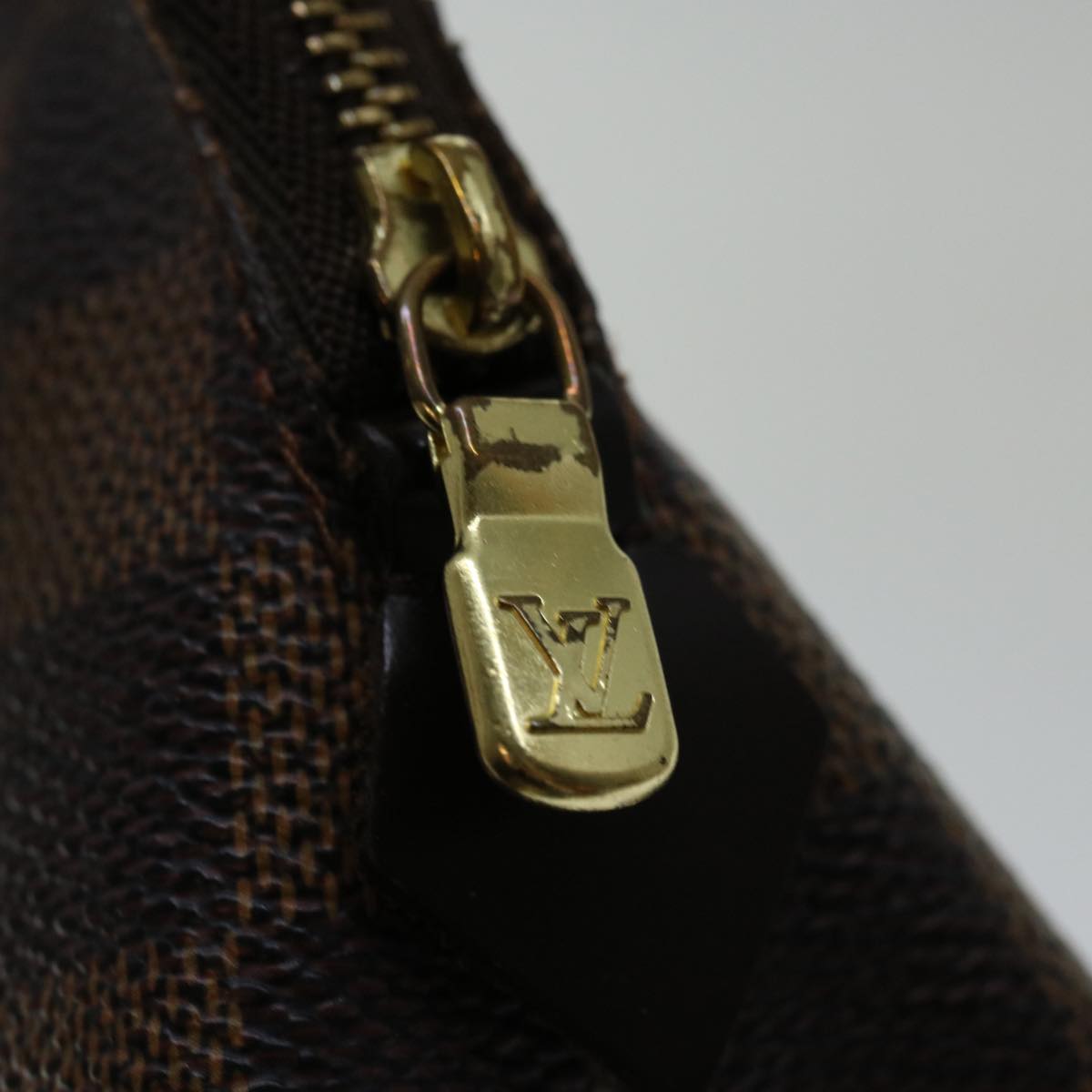 LOUIS VUITTON Damier Ebene Pochette Cosmetic PM Pouch N47516 LV 70005