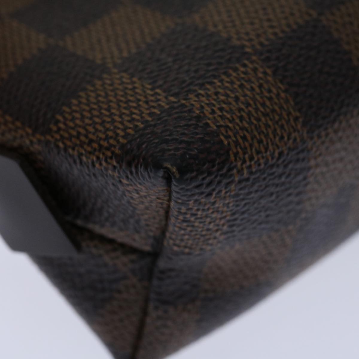 LOUIS VUITTON Damier Ebene Pochette Cosmetic PM Pouch N47516 LV 70005