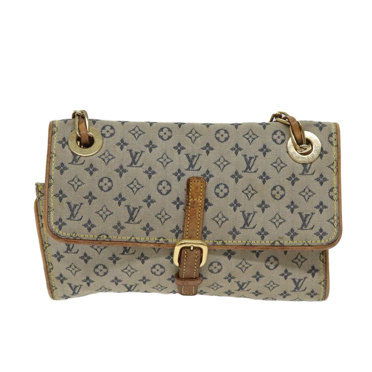 LOUIS VUITTON Monogram Mini Camille Chain Shoulder Bag Blue M92002 LV 70009