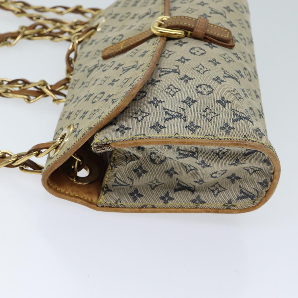 LOUIS VUITTON Monogram Mini Camille Chain Shoulder Bag Blue M92002 LV 70009