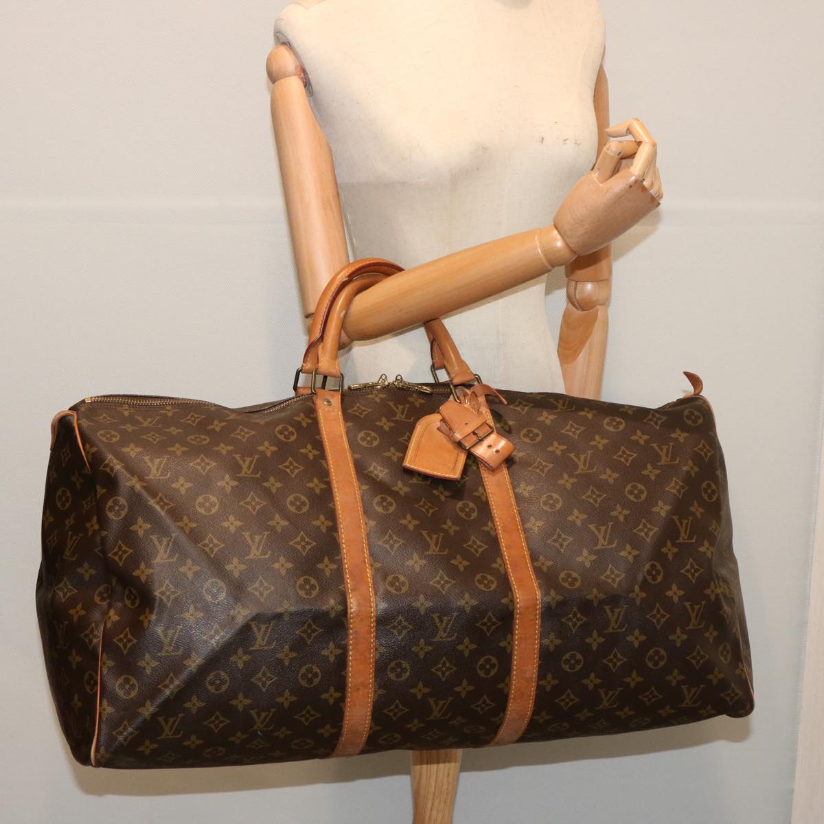 LOUIS VUITTON Monogram Keepall 60 Boston Bag M41422 LV 70017