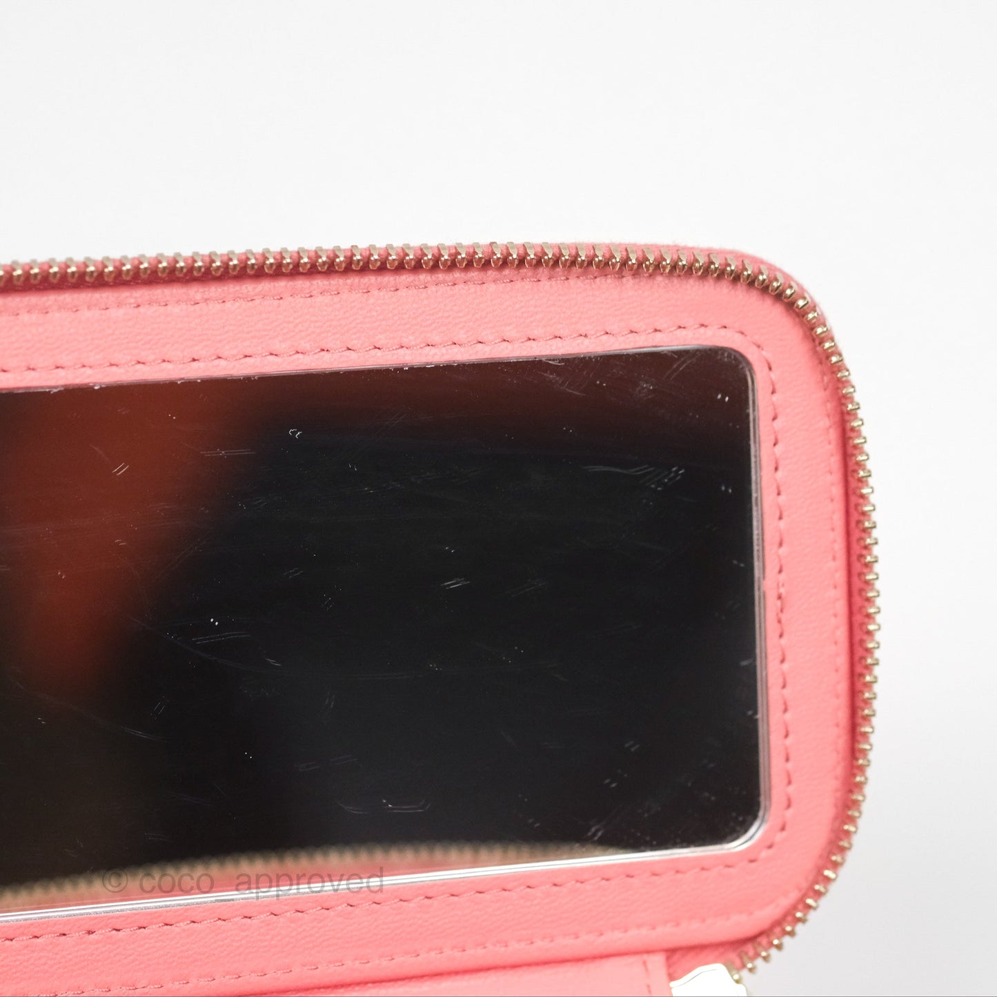 Chanel Vanity Rectangular Top Handle Pink Lambskin Gold Hardware