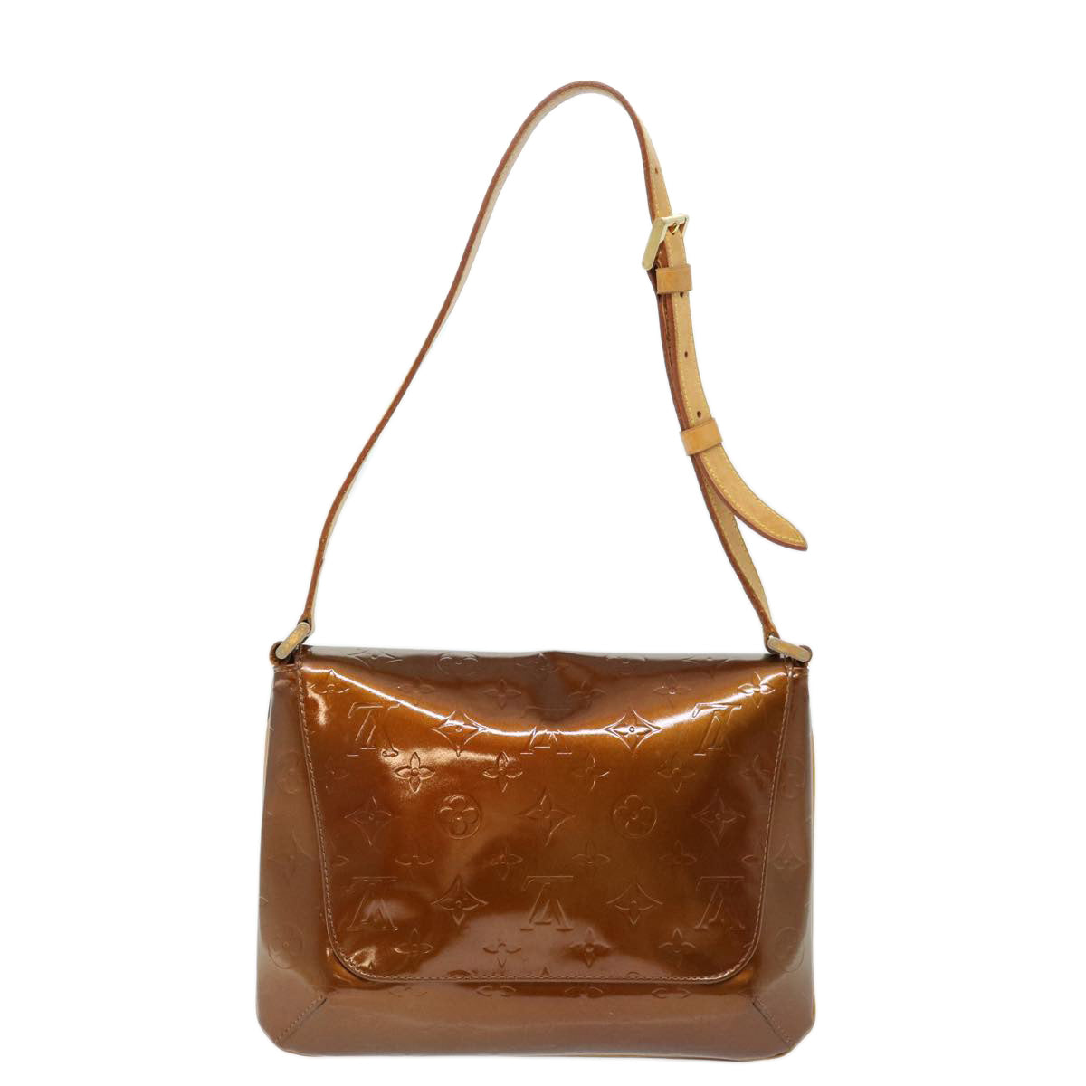 LOUIS VUITTON Monogram Vernis Thompson Street Bag Bronze M91124 LV 70030