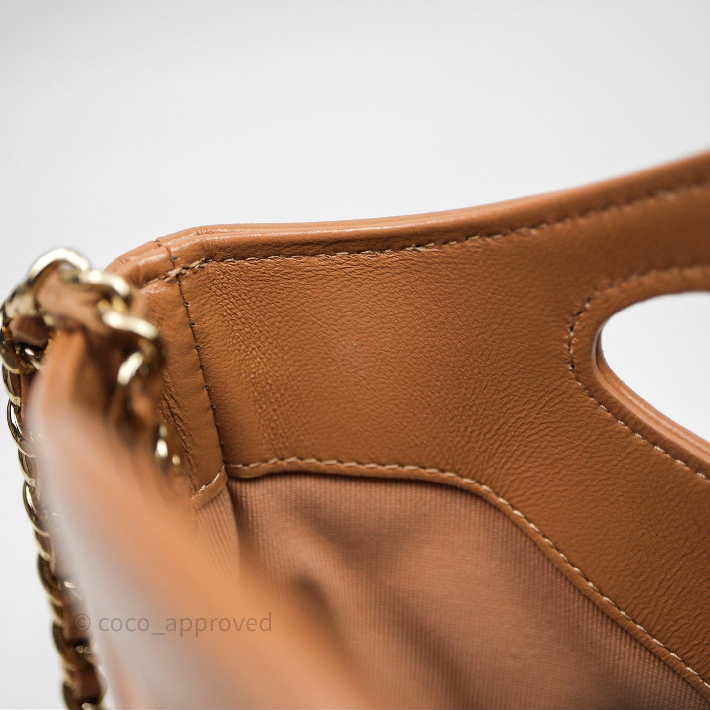 Chanel Nano 31 Dark Beige Shiny Lambskin Gold Hardware